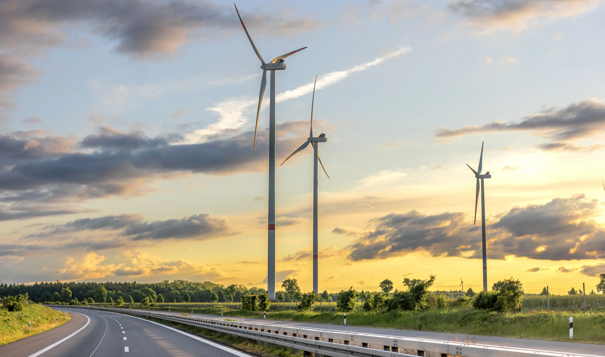 wind-turbines-sunset-road-field-rural-landscape