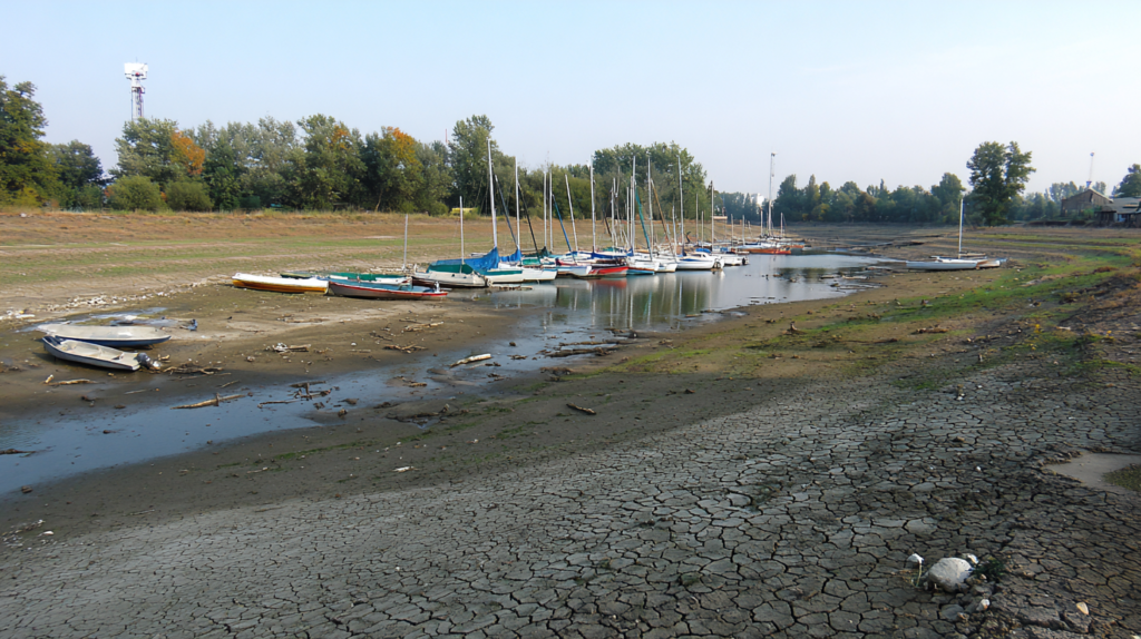 wysychające jezioro
